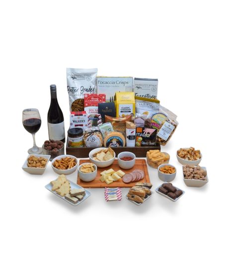 Snack Tray with Wine