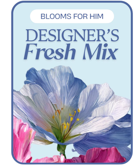 Flowers for Him- Designer's Choice Vased Flowers