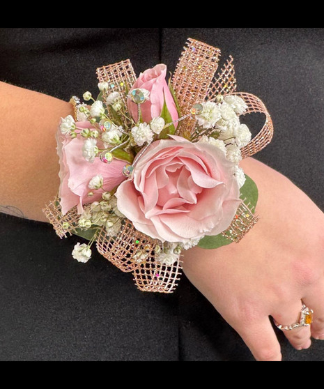 Blushing Elegance Wrist Corsage