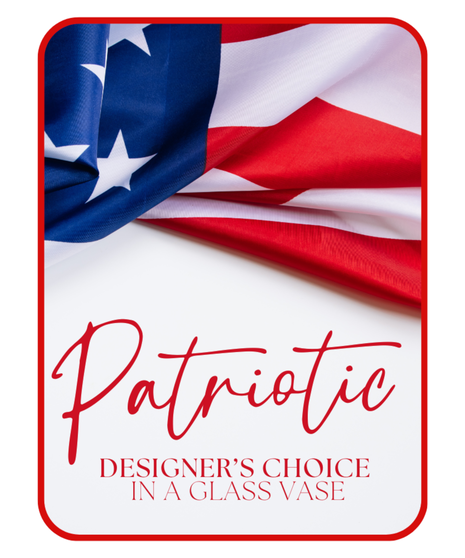 Patriotic Designer's Choice Vased Flowers