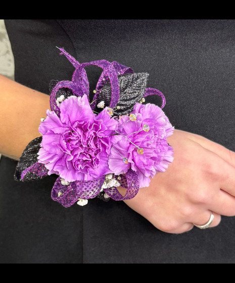 Midnight Lavender Wrist Corsage