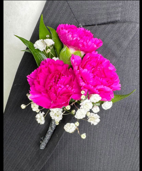 Pink Pop Boutonniere