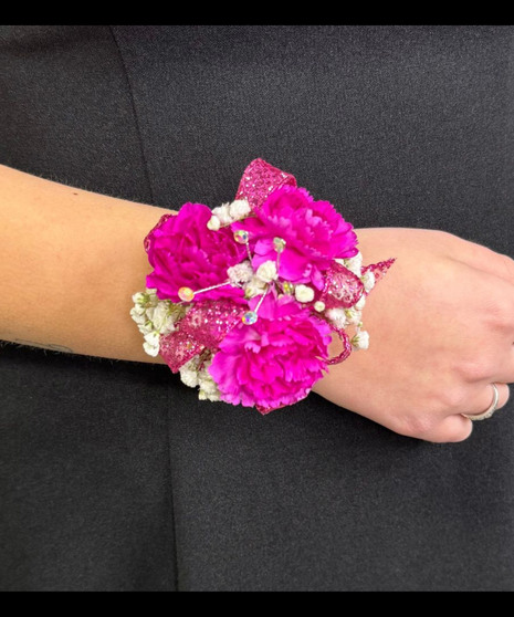 Pink Pop Wrist Corsage
