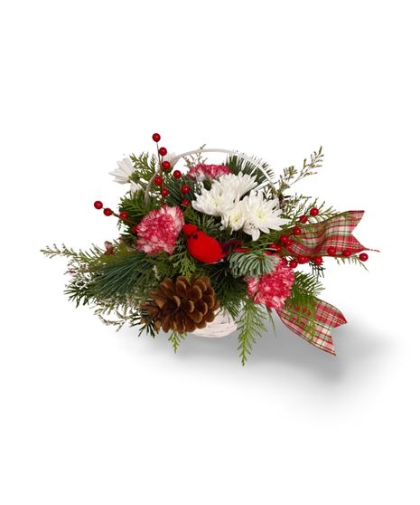 Snowflake Floral Basket