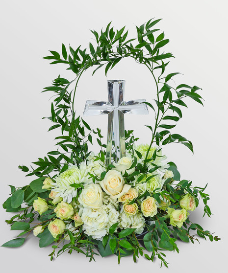 Shelter My Love with Crystal Cross Keepsake