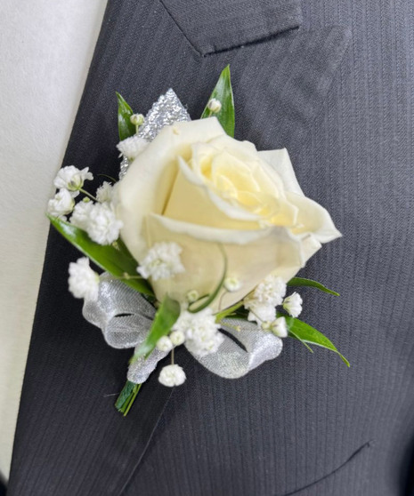Timeless White Boutonniere