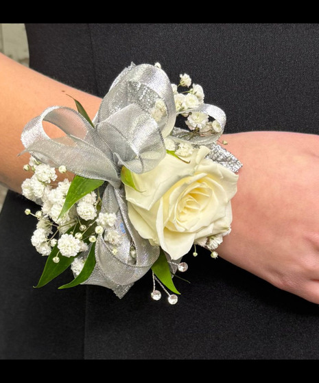 Timeless White Wrist Corsage